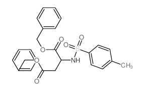 dibenzyl 2-[(4-methylphenyl)sulfonylamino]butanedioate structure