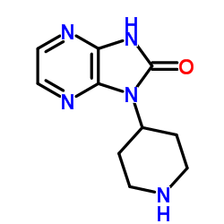 3-(4-piperidyl)-1H-imidazo[4,5-b]pyrazin-2-one结构式