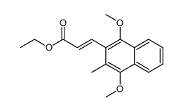 (E)-3-(1,4-Dimethoxy-3-methyl-naphthalen-2-yl)-acrylic acid ethyl ester Structure