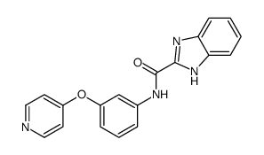 N-(3-pyridin-4-yloxyphenyl)-1H-benzimidazole-2-carboxamide结构式