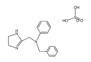 bis(N-benzyl-4,5-dihydro-N-phenyl-1H-imidazole-2-methylamine) sulphate structure