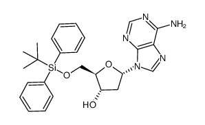 9-(5'-O-tert-butyldiphenylsilyl-2'-deoxy-α-D-erythro-pentofuranosyl)adenine Structure