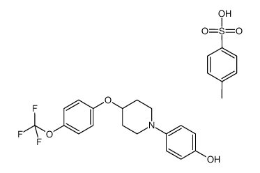 Phenol, 4-[4-[4-(trifluoromethoxy)phenoxy]-1-piperidinyl]-, 4-Methylbenzenesulfonate (salt)结构式