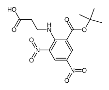 N-(2-tert-butoxycarbony-4,6-dinitrophenyl)-β-alanine结构式