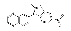 6-(2-methyl-5-nitrobenzimidazol-1-yl)quinoxaline结构式