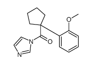 imidazol-1-yl-[1-(2-methoxyphenyl)cyclopentyl]methanone结构式