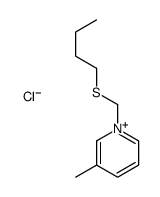 1-(butylsulfanylmethyl)-3-methylpyridin-1-ium,chloride结构式