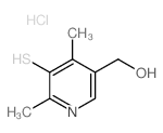 3-Pyridinemethanol,5-mercapto-4,6-dimethyl-, hydrochloride (1:1) structure