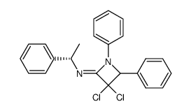 1-phenyl-2-α-methylbenzylamino-3,3-dichloro-4-phenylazetidine Structure