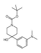 4-(3-dimethylamino-phenyl)-4-hydroxy-piperidine-1-carboxylic acid tert-butyl ester结构式