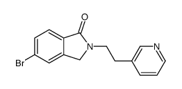 5-bromo-2-(2-pyridin-3-ylethyl)-3H-isoindol-1-one Structure