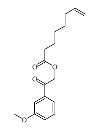 [2-(3-methoxyphenyl)-2-oxoethyl] oct-7-enoate结构式