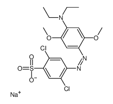 sodium,2,5-dichloro-4-[[4-(diethylamino)-2,5-dimethoxyphenyl]diazenyl]benzenesulfonate结构式