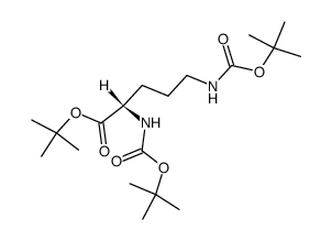 N,N'-Bis-BOC-ornithine tert-butyl ester Structure