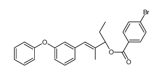 [(E,3R)-2-methyl-1-(3-phenoxyphenyl)pent-1-en-3-yl] 4-bromobenzoate结构式