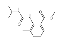 2-(3-Isopropyl-ureido)-3-methyl-benzoic acid methyl ester结构式