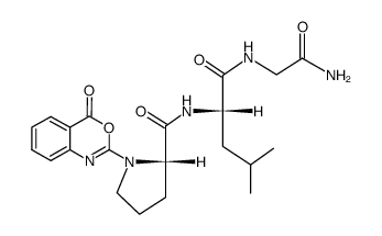 N-(4H-3,1-benzoxazin-4-on-2-yl)-L-prolyl-L-leucyl glycinamide Structure