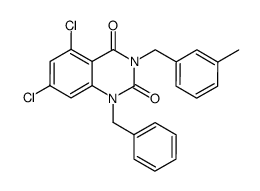 1-benzyl-5,7-dichloro-3-(3-methyl-benzyl)-1H-quinazoline-2,4-dione Structure