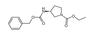 ethyl 3-(((benzyloxy)carbonyl)amino)pyrrolidine-1-carboxylate Structure