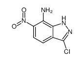 3-chloro-6-nitro-1(2)H-indazol-7-ylamine结构式