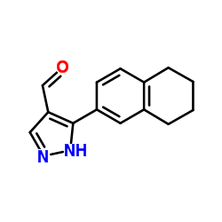 5-(5,6,7,8-Tetrahydro-2-naphthalenyl)-1H-pyrazole-4-carbaldehyde Structure