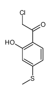 Ethanone, 2-chloro-1-[2-hydroxy-4-(methylthio)phenyl]- (9CI) Structure