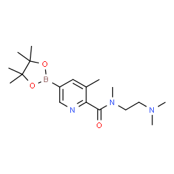 6-((2-(Dimethylamino)ethyl)(methyl)carbamoyl)-5-methylpyridine-3-boronic acid pinacol ester structure