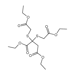 diethyl 2,2-bis-(ethoxycarbonyl-methylsulfanyl)succinate Structure