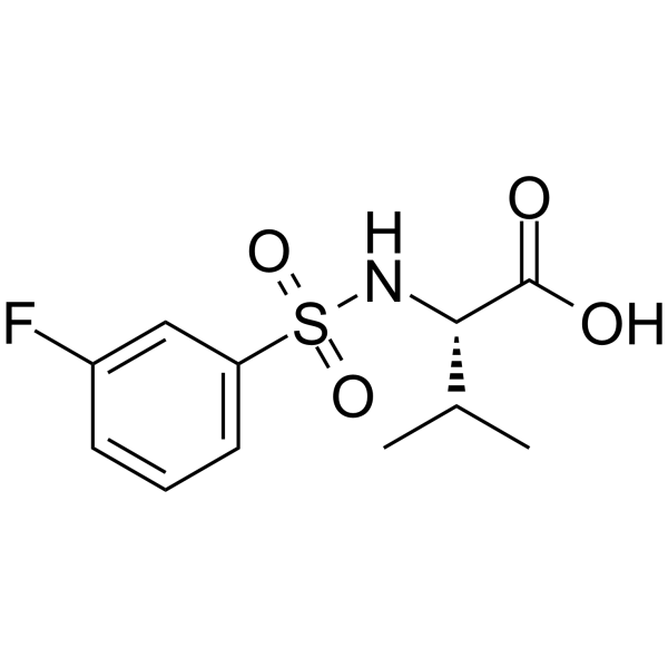 ((3-Fluorophenyl)sulfonyl)-L-valine Structure