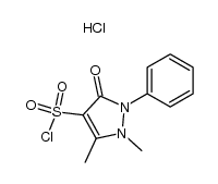 1,5-dimethyl-3-oxo-2-phenyl-2,3-dihydro-1H-pyrazole-4-sulfonyl chloride, hydrochloride Structure