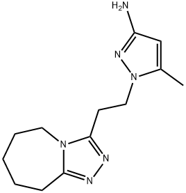 5-methyl-1-[2-(6,7,8,9-tetrahydro-5H-[1,2,4]triazolo[4,3-a]azepin-3-yl)ethyl]-1H-pyrazol-3-amine Structure