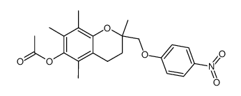 2,5,7,8-tetramethyl-6-acetoxy-2-(4-nitrophenyloxy)methylchroman结构式