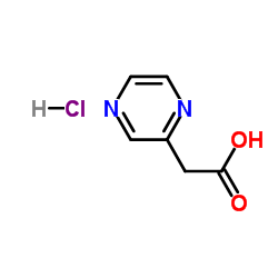 2-Pyrazinylacetic acid hydrochloride (1:1)结构式