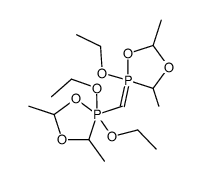 2-ethoxy-2-(2',2'-diethoxy-3',5'-dimethyl-1',4',2'-dioxaphospholanyl)methylene-3,5-dimethyl-1,4,2-dioxaphospholane结构式