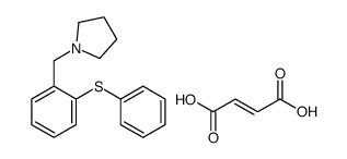 (E)-but-2-enedioic acid,1-[(2-phenylsulfanylphenyl)methyl]pyrrolidine Structure