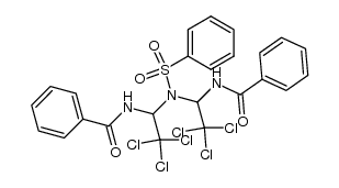 N,N-bis(2,2,2-trichloro-1-benzamidoethyl)benzenesulfonamide Structure