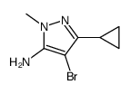 4-bromo-5-cyclopropyl-2-methylpyrazol-3-amine Structure