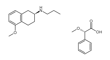 (S)-1,2,3,4-tetrahydro-5-methoxy-N-propyl-naphthalen-2-ammonium (S)-2-methoxy-2-phenylacetate Structure