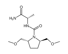 (2R,5R)-N-((S)-1-amino-1-oxopropan-2-yl)-2,5-bis(methoxymethyl)pyrrolidine-1-carboxamide结构式