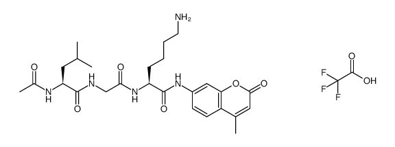 Ac-Leu-Gly-Lys-(7-amino-4-methylcoumarin) trifluoroacetate结构式