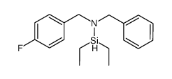 N-benzyl-1,1-diethyl-N-(4-fluorobenzyl)silanamine Structure