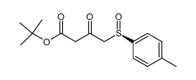 (+)(R) tert-butyl 3-oxo-4-(p-tolylsulfinyl)butyrate结构式