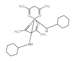 Nickel,bis(cyclohexanamine)bis(2,4-pentanedionato-O,O')- (9CI) Structure