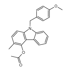 4-acetoxy-9-(4-methoxybenzyl)-3-methyl-9H-carbazole Structure