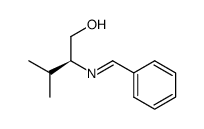 (S)-3-methyl-2-{[1-phenylmethylidene]amino}butan-1-ol结构式