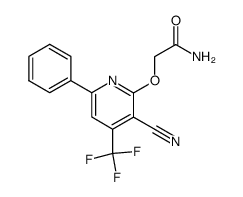 2-((3-cyano-6-phenyl-4-(trifluoromethyl)pyridin-2-yl)oxy)acetamide Structure