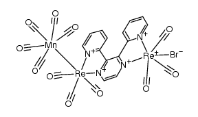 [(CO)5MnRe(CO)3(2,3-bis(2-pyridyl)pyrazine)Re(Br)(CO)3]结构式