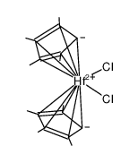 [(η5-tetramethylcyclopentadienyl)2HfCl2]结构式