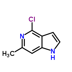 4-氯-6-甲基-1H-吡咯并[3,2-c]吡啶结构式