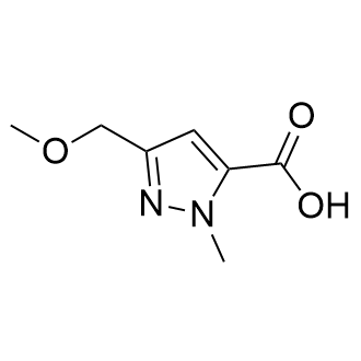 3-(Methoxymethyl)-1-methyl-1H-pyrazole-5-carboxylic acid structure